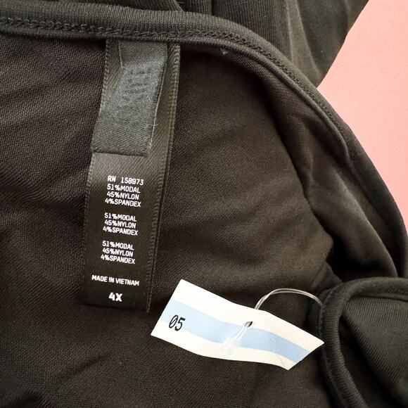 Skims Smooth Slinky Low Open Back Halter Modal Maxi Dress Black Onyx Size 4X NWT - Picture 9 of 11